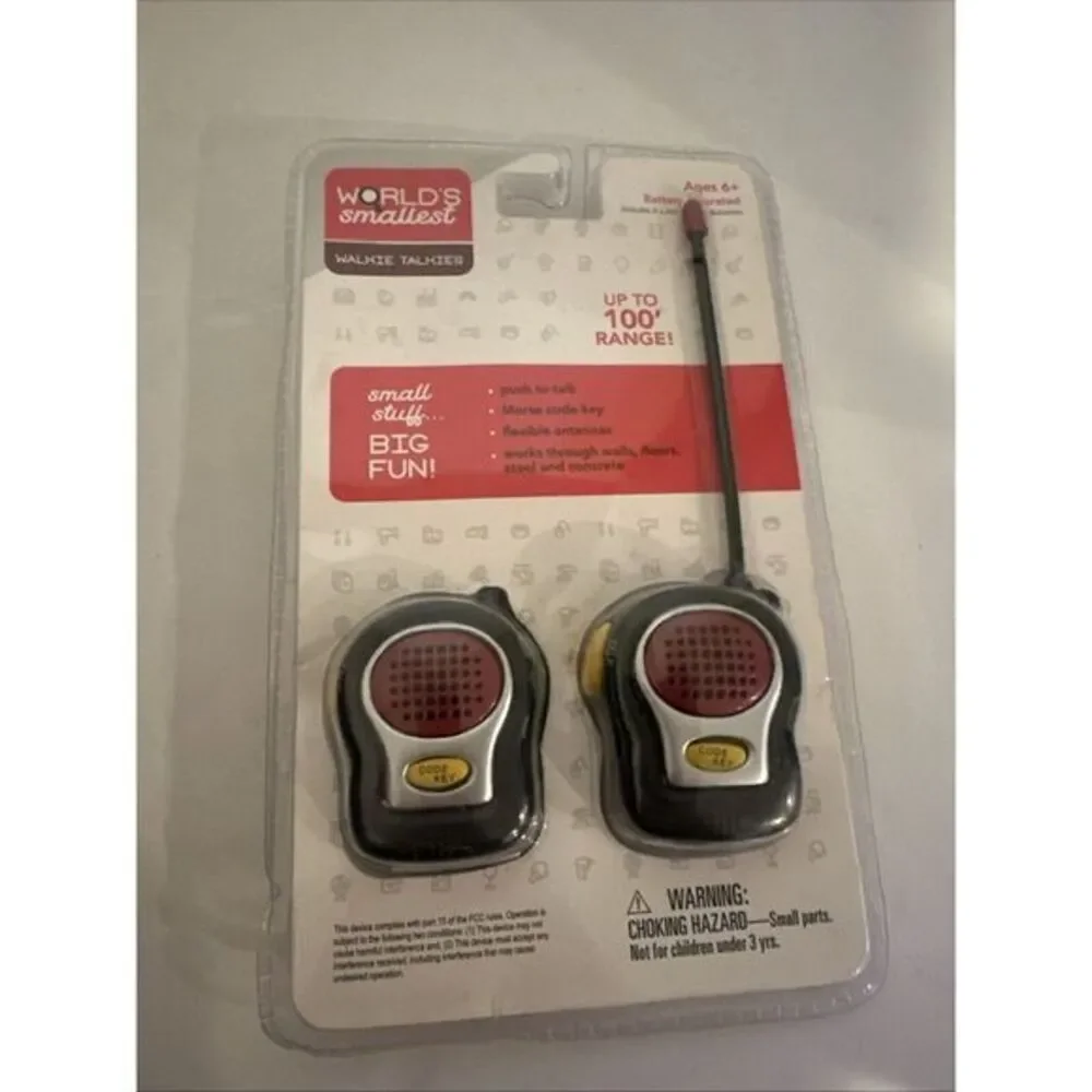 Worlds Smallest WALKIE TALKIES Miniature -‎ Up To 100' Range
